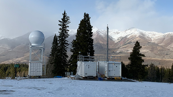 Aerosol Observing System installed at Mt. Crested Butte as a part of Surface-Atmosphere Integrated Laboratory to study the properties of gases and aerosols. (Image credit: Maria  Zawadowicz)